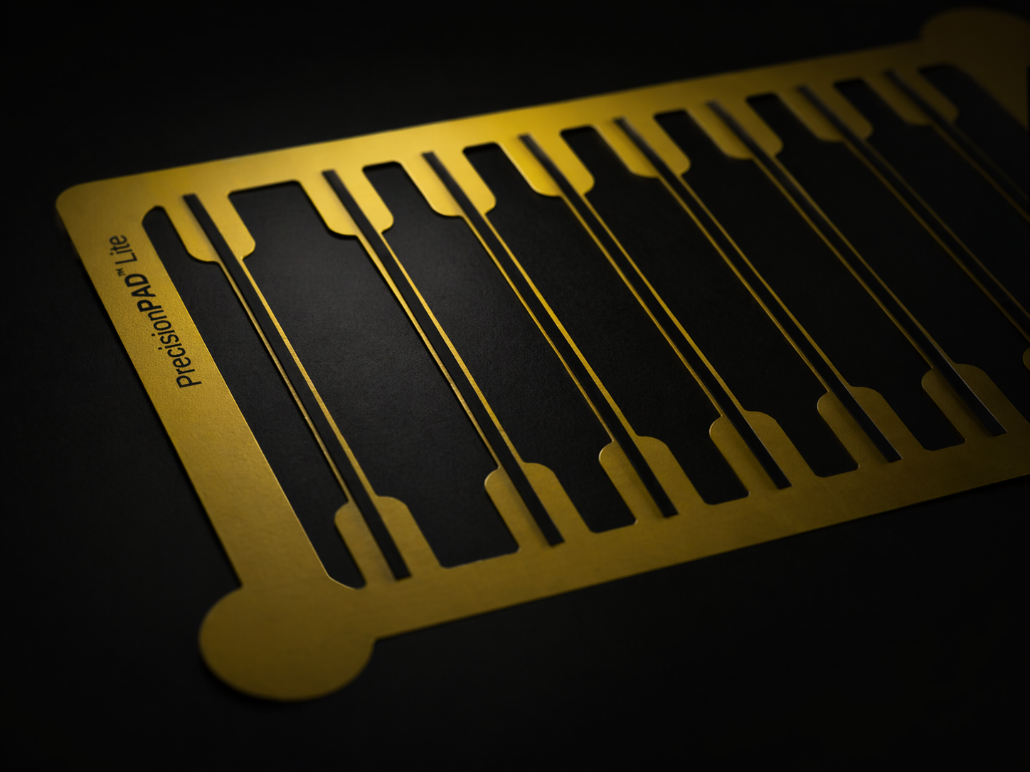 PrecisionPAD Lite — debossed mark on packaging